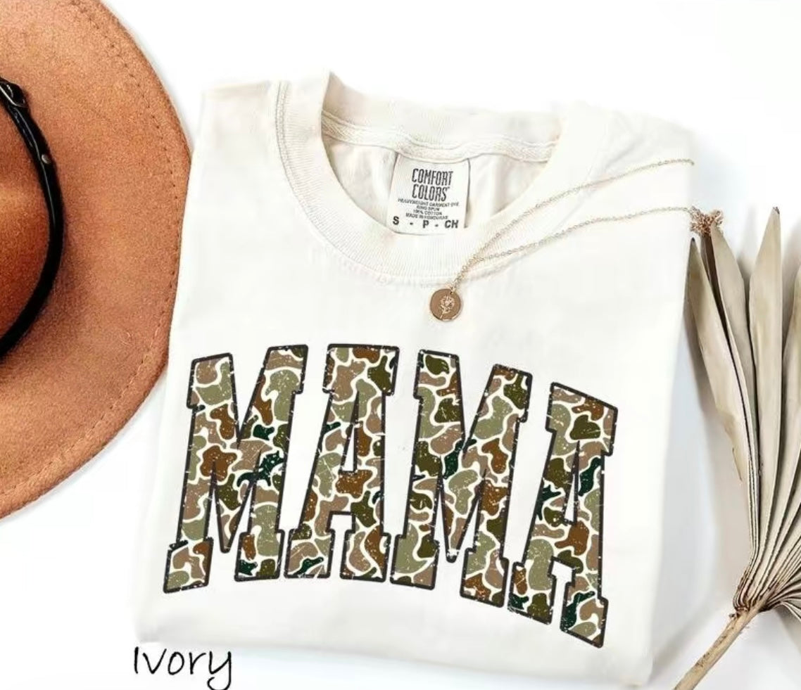 Camo Mama Tee - Comfort Colors