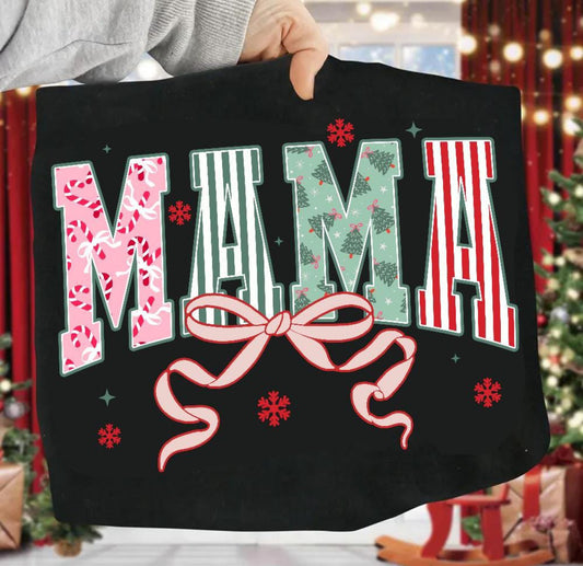 Preppy Coquette Christmas Mama - Gildan Crew