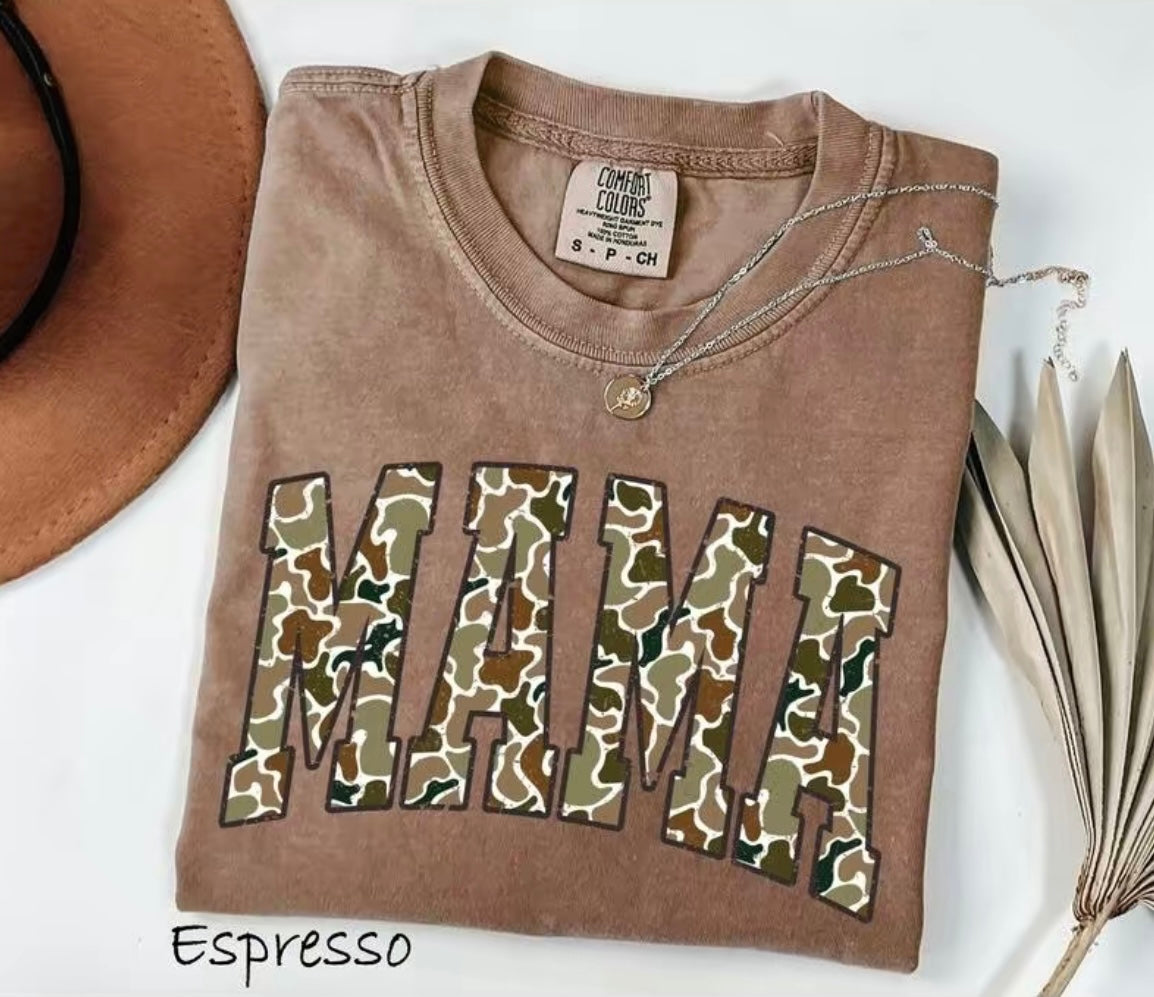 Camo Mama Tee - Comfort Colors