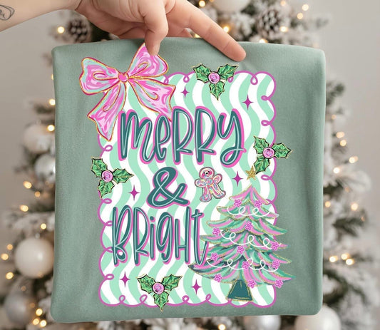 Merry and Bright Tee - Comfort Colors